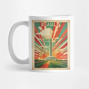 Brasilia Brazil Vintage Tourism Travel Poster Mug